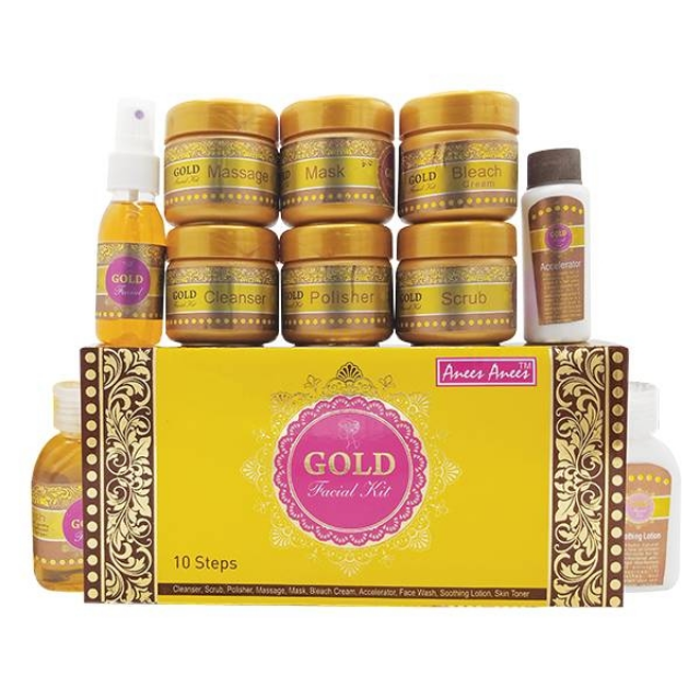 Gold Facial 10 Steps Box Kit