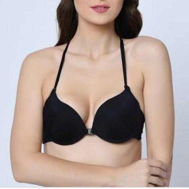 Black Halter Padded Bra