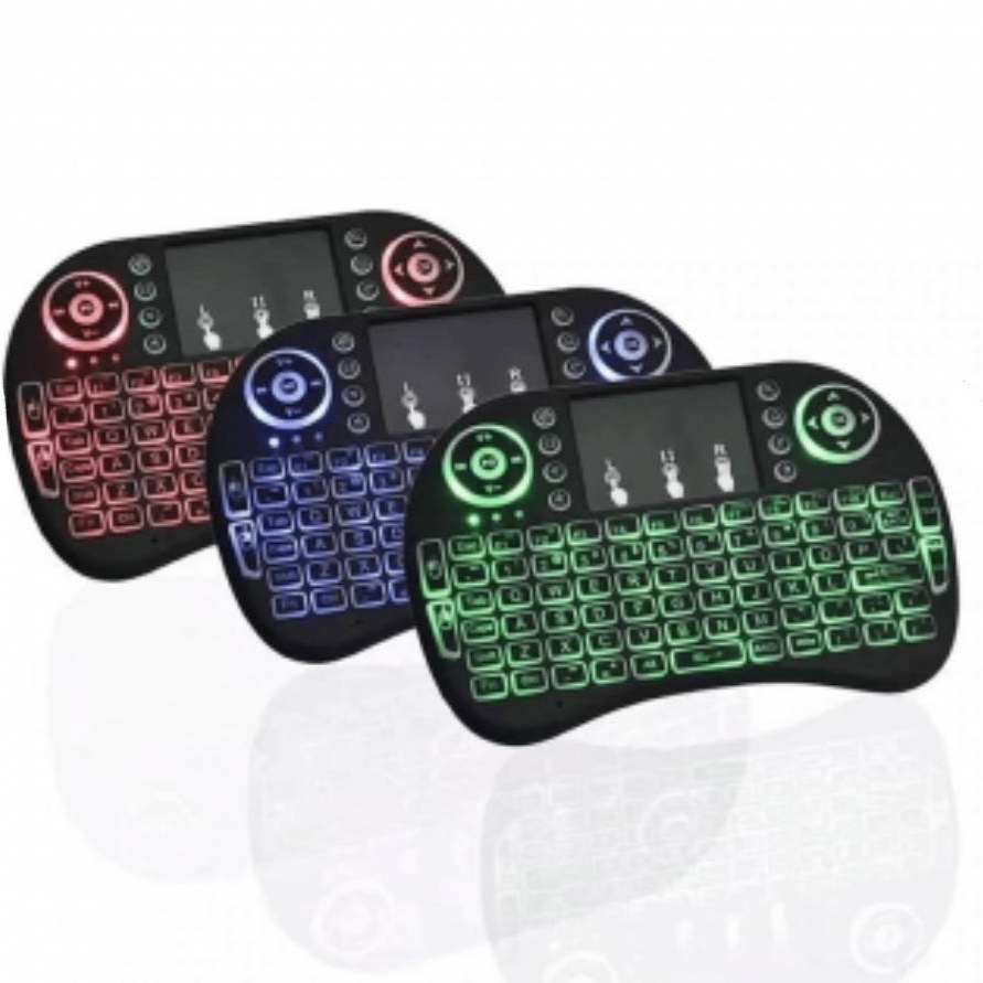 3 Colors Backlit Mini Wireless Keyboard with Touchpad