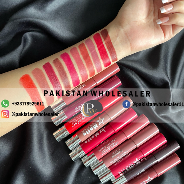 Miss Rose Crayon Lipsticks Pack of 10