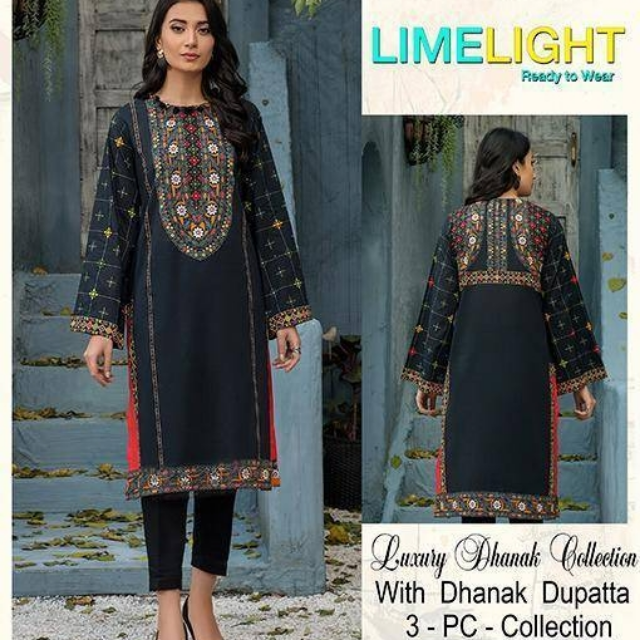 Winter Fabric Dhanak With Wool By Limelight 3PC