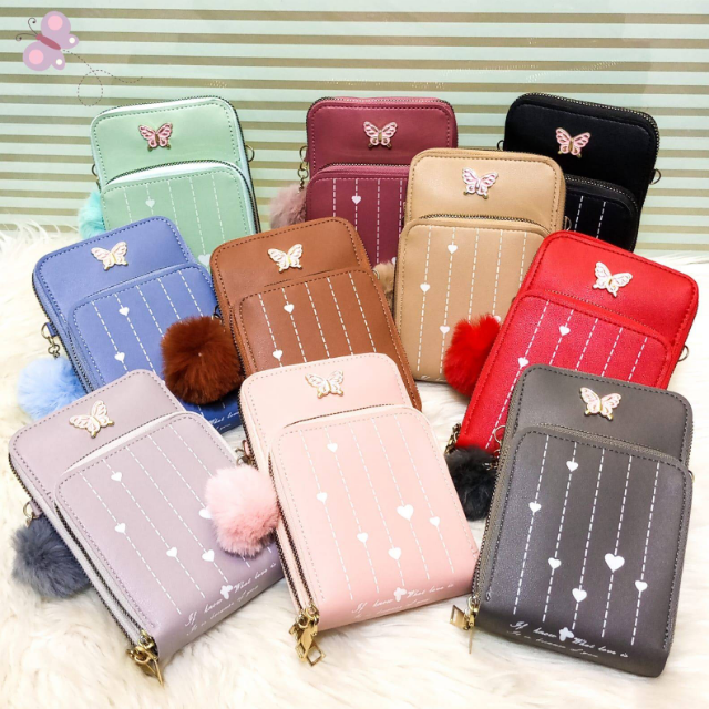 Crossbody Wallet (2 Zipper)
