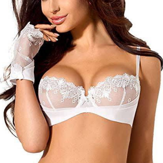 Semi Transparent Bra Half Cup