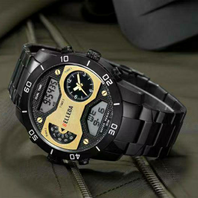 Original Belleda Triple Time Water Proof Watch.