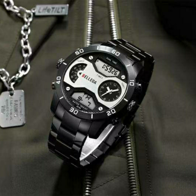 Original Belleda Triple Time Water Proof Watch.