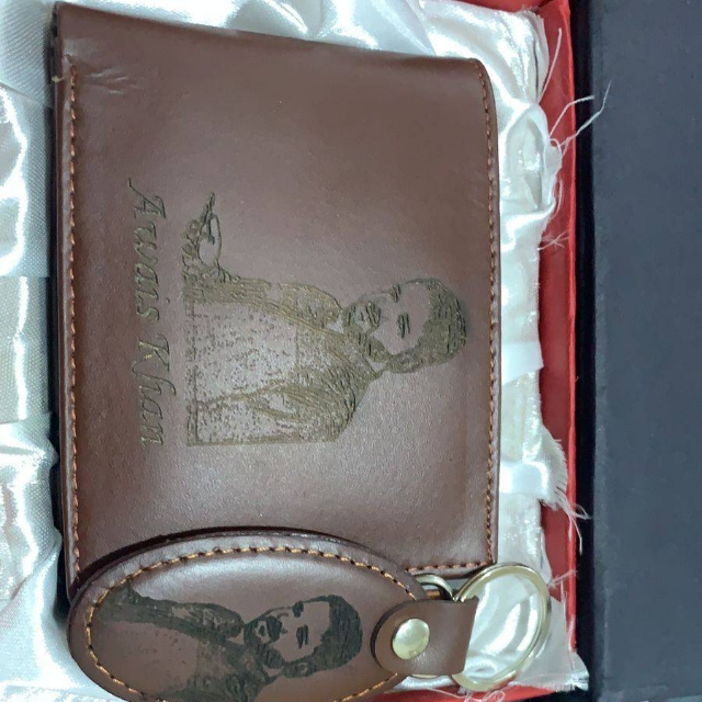 Customized Wallet And Keychain With Picture & Name