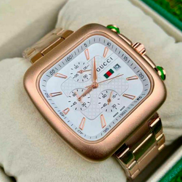 Gucci Square Shape Chain Watch.