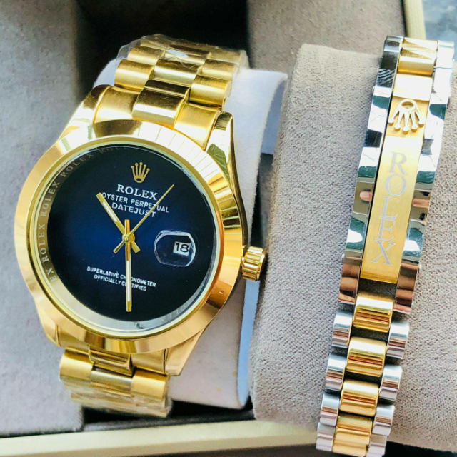 Original Rolex Date Watch With Box+rolex Bracelet.