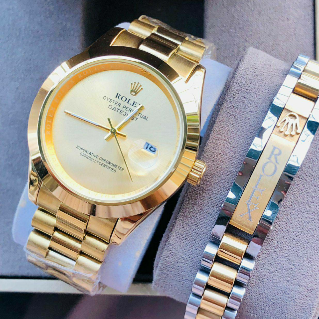 Original Rolex Date Watch With Box+rolex Bracelet.