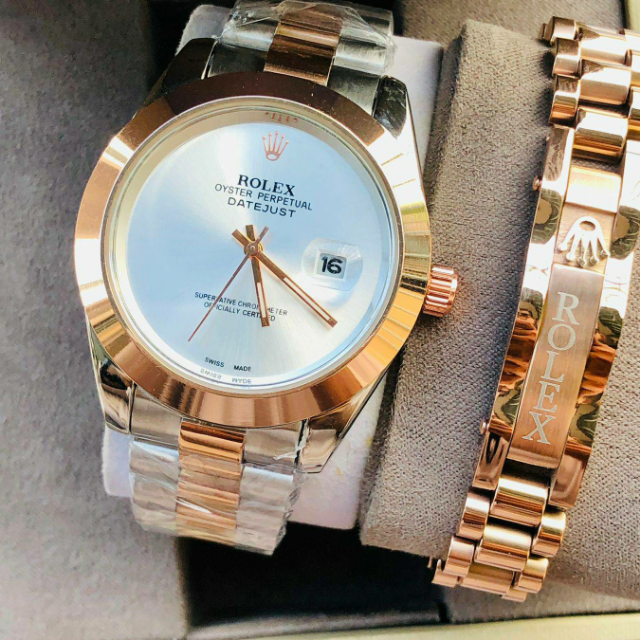 Original Rolex Date Watch With Box+rolex Bracelet.