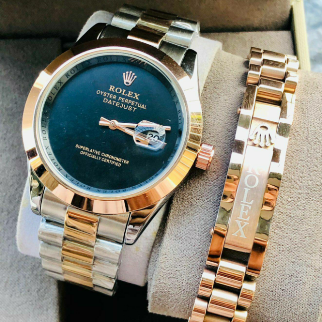 Original Rolex Date Watch With Box+rolex Bracelet.