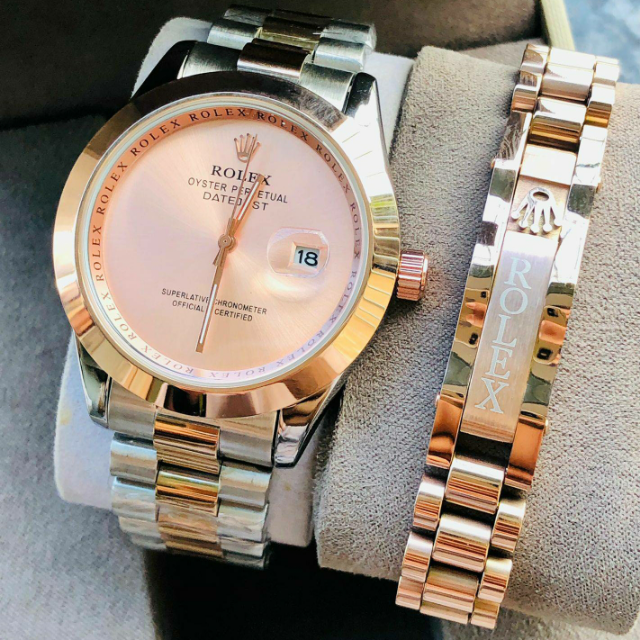 Original Rolex Date Watch With Box+rolex Bracelet.