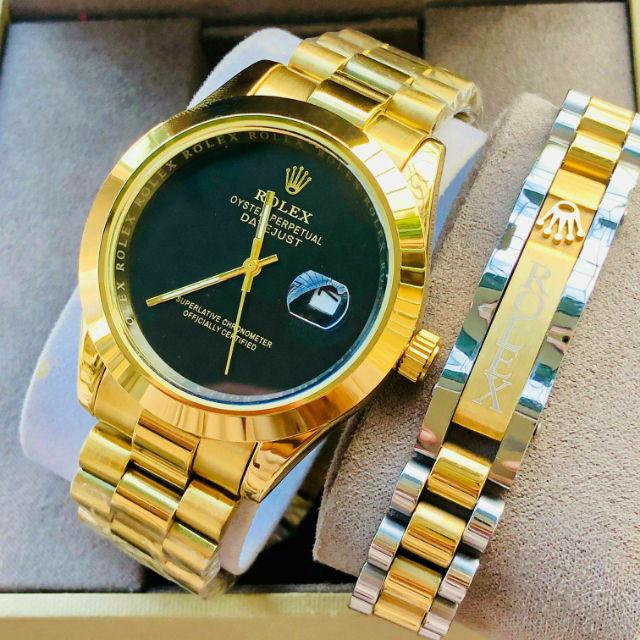 Original Rolex Date Watch With Box+rolex Bracelet.