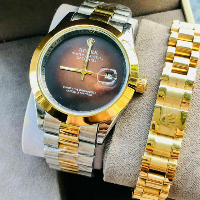 Original Rolex Date Watch With Box+rolex Bracelet.