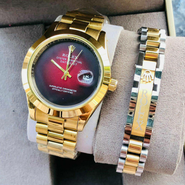 Original Rolex Date Watch With Box+rolex Bracelet.
