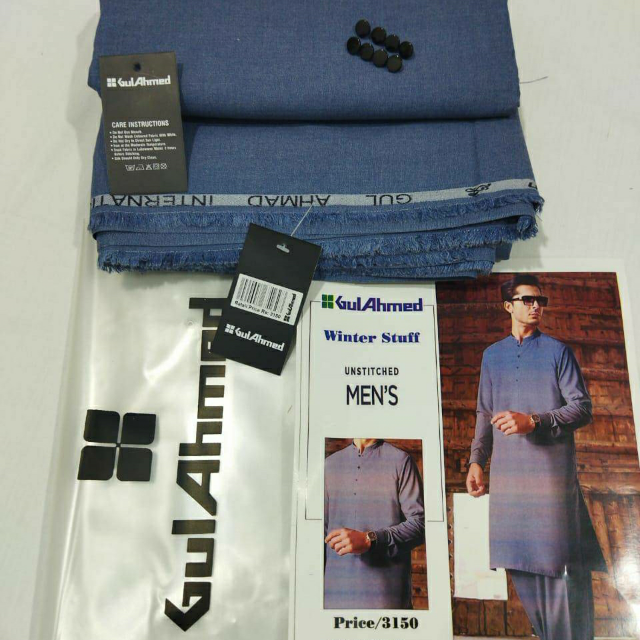Gul Ahmed Men's Winter Collection Fabric 4.0 Meters