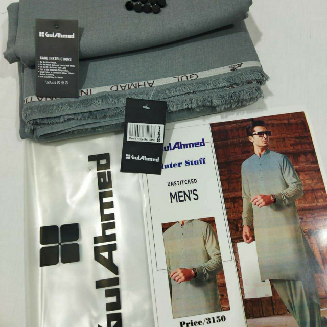 Gul Ahmed Men's Winter Collection Fabric 4.0 Meters