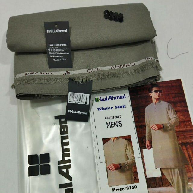 Gul Ahmed Men's Winter Collection Fabric 4.0 Meters
