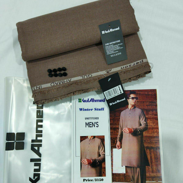 Gul Ahmed Men's Winter Collection Fabric 4.0 Meters