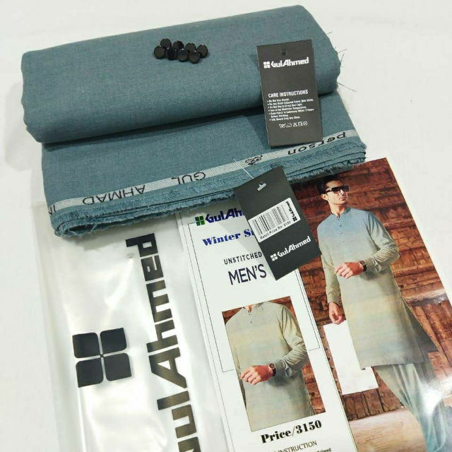 Gul Ahmed Men's Winter Collection Fabric 4.0 Meters