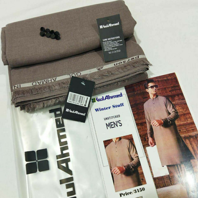 Gul Ahmed Men's Winter Collection Fabric 4.0 Meters