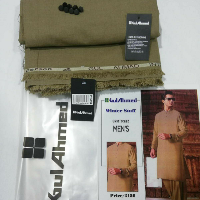 Gul Ahmed Men's Winter Collection Fabric 4.0 Meters