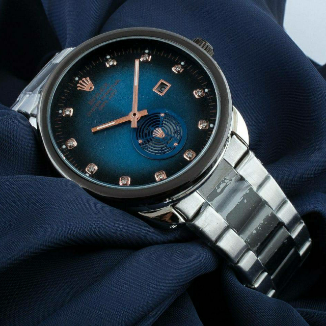 Rolex Steel Chain Date Watch For Men.