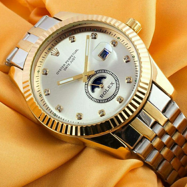 Rolex Steel Chain Date Watch For Men.