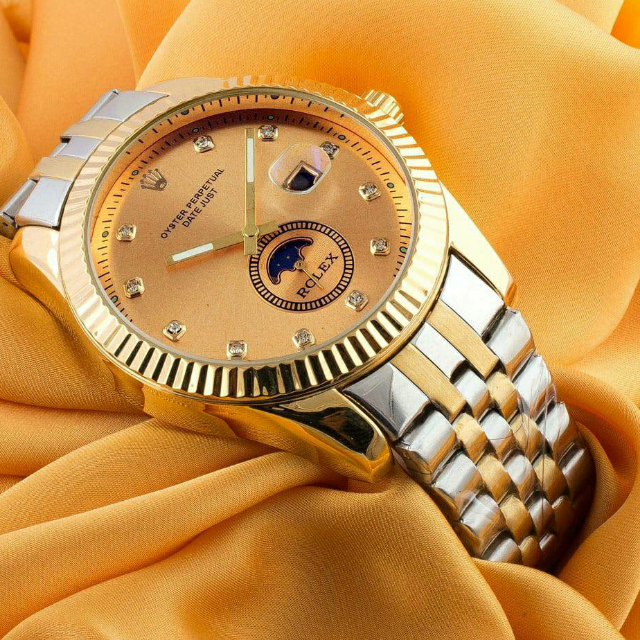 Rolex Steel Chain Date Watch For Men.