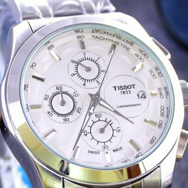 Tissot Chronograph Steel chain And Lock Watch For Men.