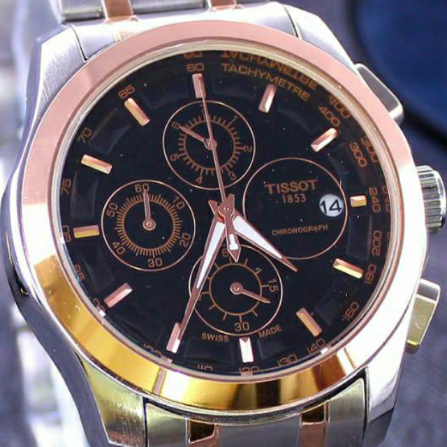 Tissot Chronograph Steel chain And Lock Watch For Men.