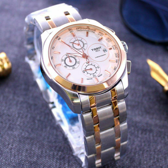 Tissot Chronograph Steel chain And Lock Watch For Men.
