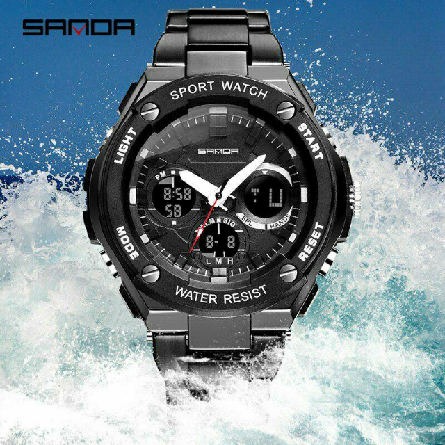 Sanda Dual Time Day+date Watch.