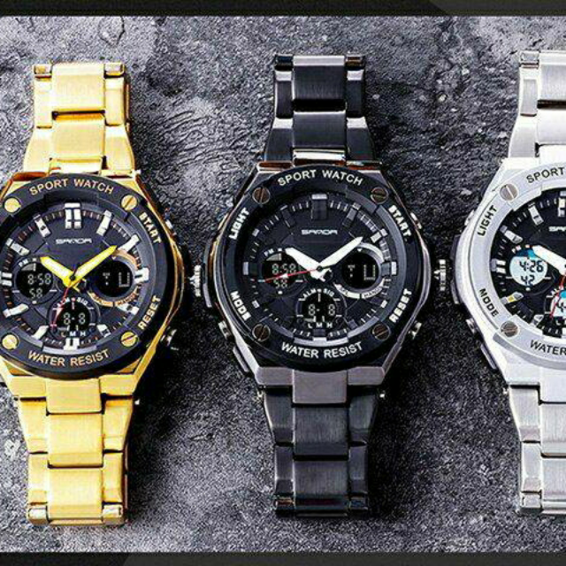 Sanda Dual Time Day+date Watch.