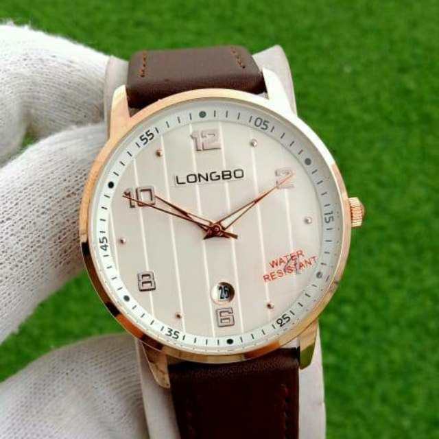 Longbo Leather Belt Date Watch For Men.