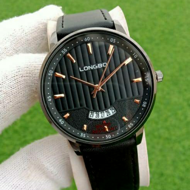 Longbo Leather Belt Date Watch For Men.