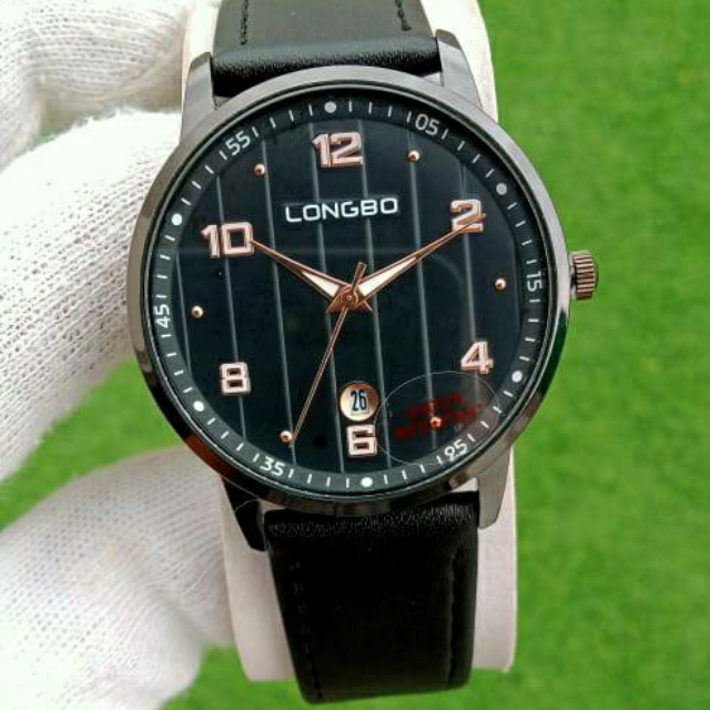 Longbo Leather Belt Date Watch For Men.