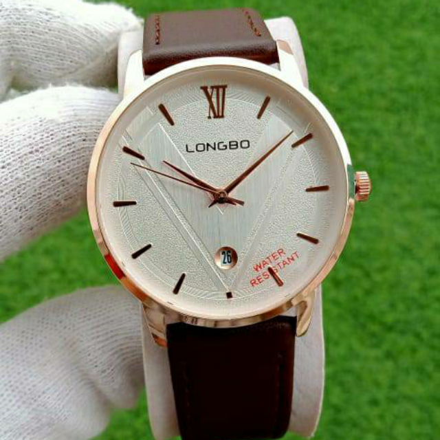 Longbo Leather Belt Date Watch For Men.