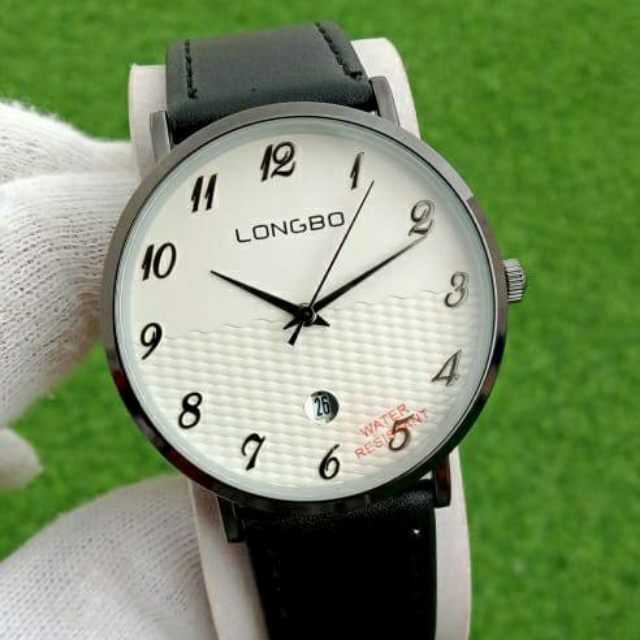 Longbo Leather Belt Date Watch For Men.