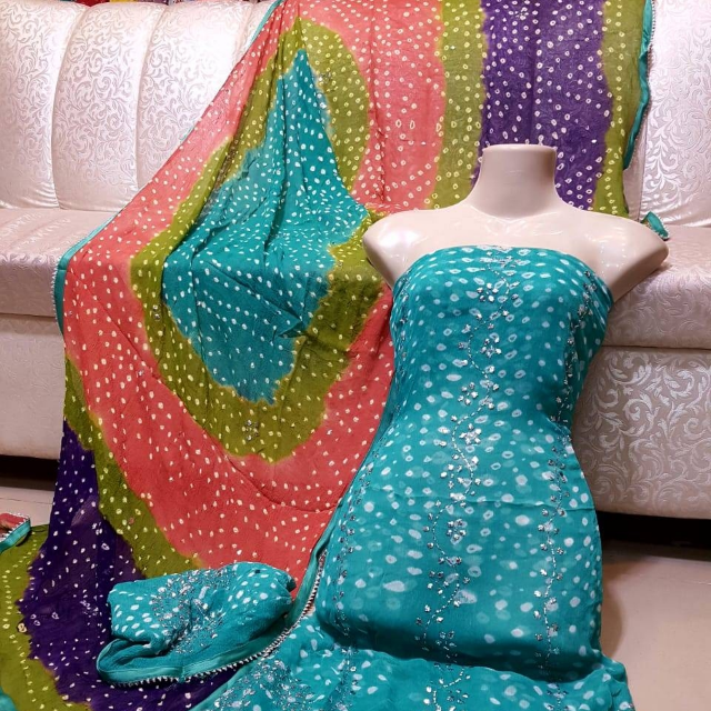 Chunri Chiffon Work 2PC