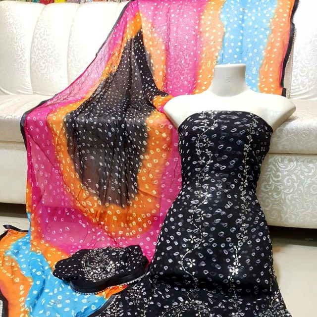 Chunri Chiffon Work 2PC