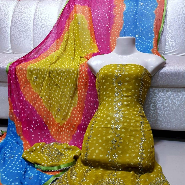 Chunri Chiffon Work 2PC