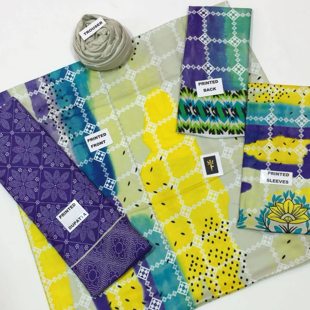 Linen With  Tie&Dye And Churni Dupatta 3PC