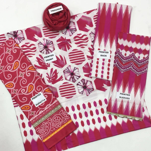 Linen With  Tie&Dye And Churni Dupatta 3PC