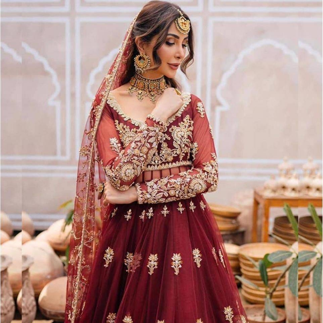 Lehenga Semi Pure Chiffon 3PC