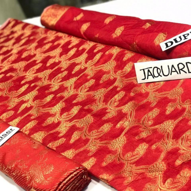 Organza Jamawar And Jacquard  3PC
