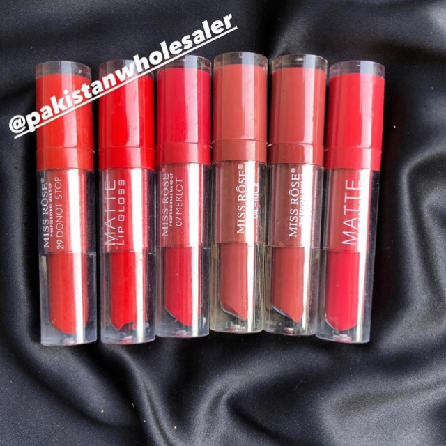 Miss Rose Pack of 6 Matte Reddish Liquid Lipsticks