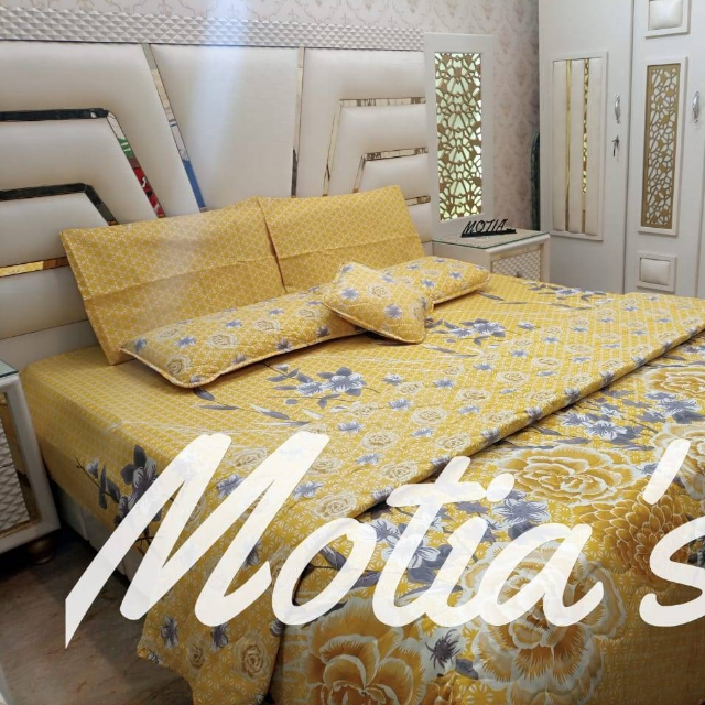Mix Cotton Fabric Bedsheets 7 PC