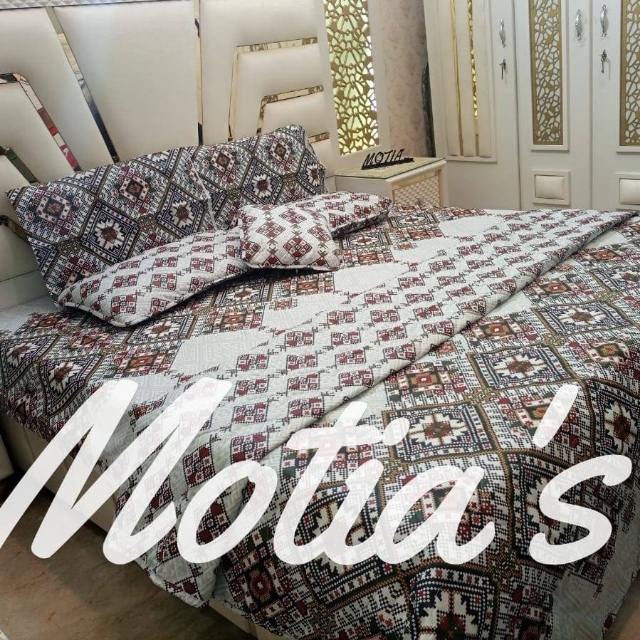 Mix Cotton Fabric Bedsheets 7 PC