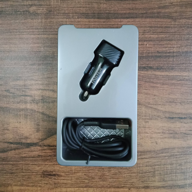 FASTER Car Charger with Micro USB Cable